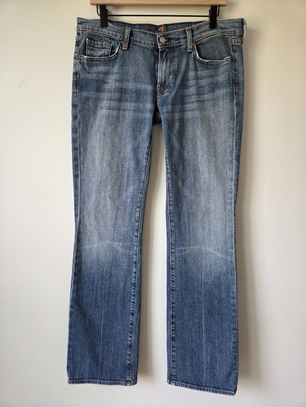 Vintage Y2K 7 For All Mankind Low Rise Bootcut Jeans Womens Size Estimate 30